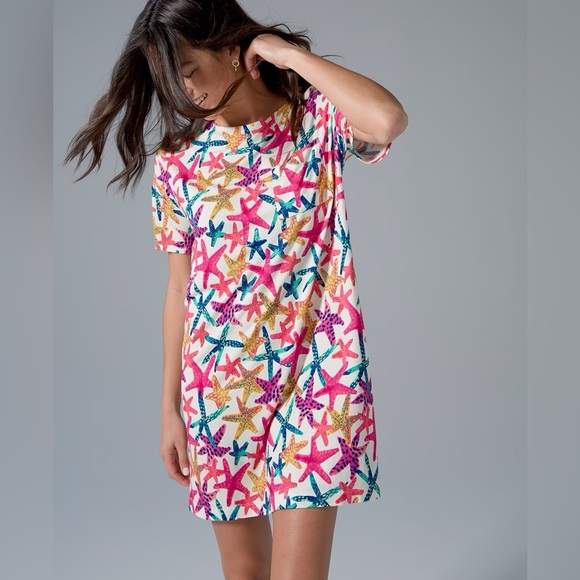 Soma Other - Soma Cool Nights Modern Nightshirt Womens Large Colorful Starfish Loungewear